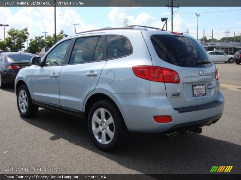 Silver Blue / Gray 2007 Hyundai Santa Fe SE