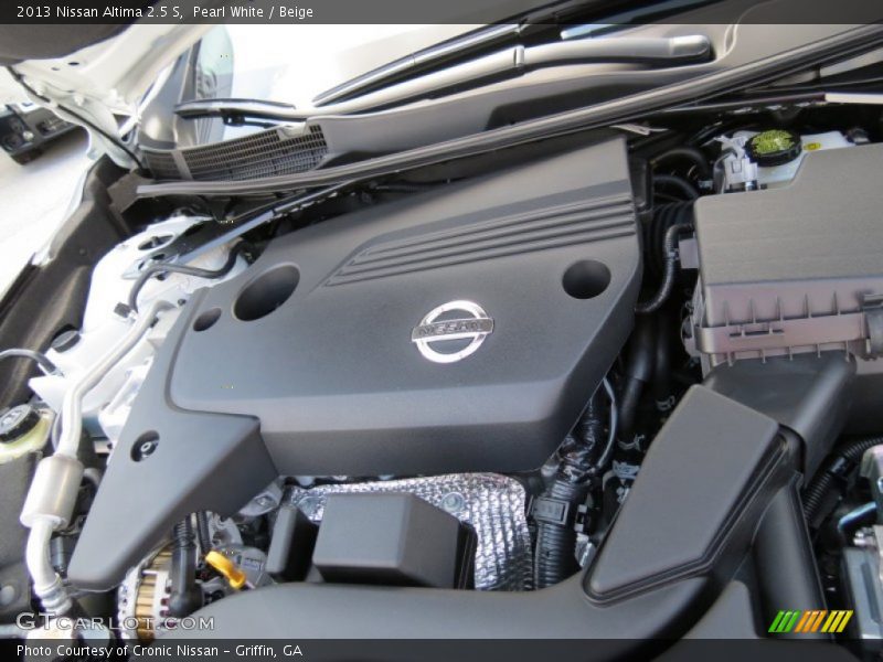 Pearl White / Beige 2013 Nissan Altima 2.5 S