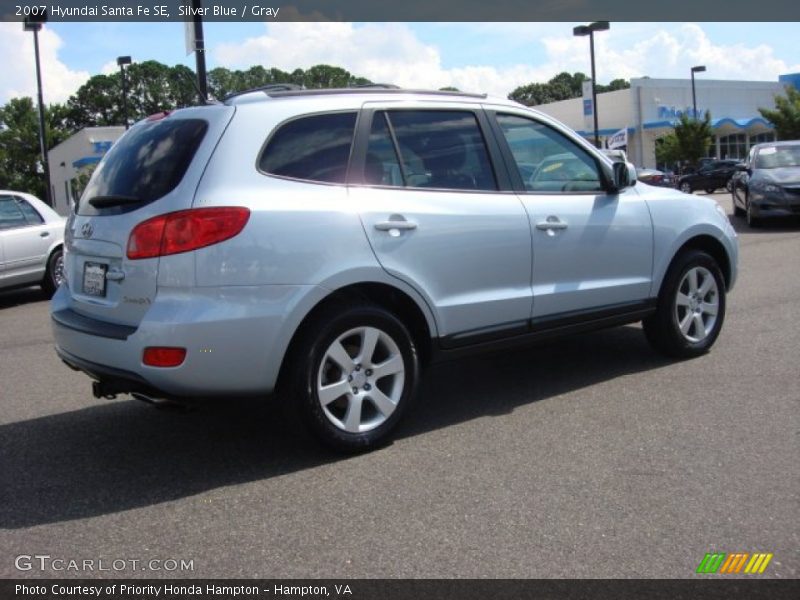 Silver Blue / Gray 2007 Hyundai Santa Fe SE