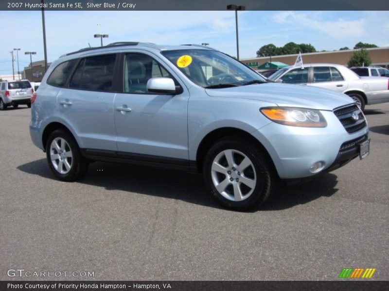 Silver Blue / Gray 2007 Hyundai Santa Fe SE