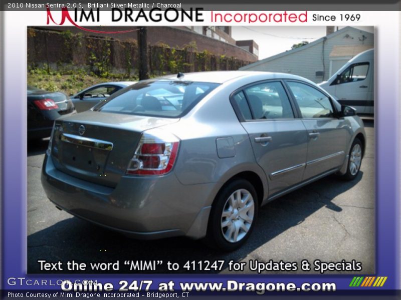 Brilliant Silver Metallic / Charcoal 2010 Nissan Sentra 2.0 S