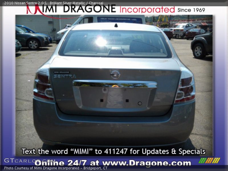 Brilliant Silver Metallic / Charcoal 2010 Nissan Sentra 2.0 S