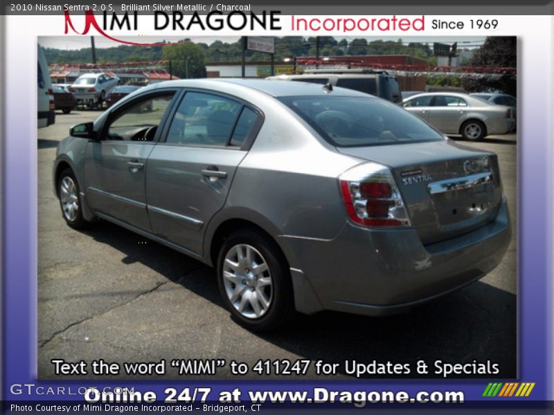 Brilliant Silver Metallic / Charcoal 2010 Nissan Sentra 2.0 S