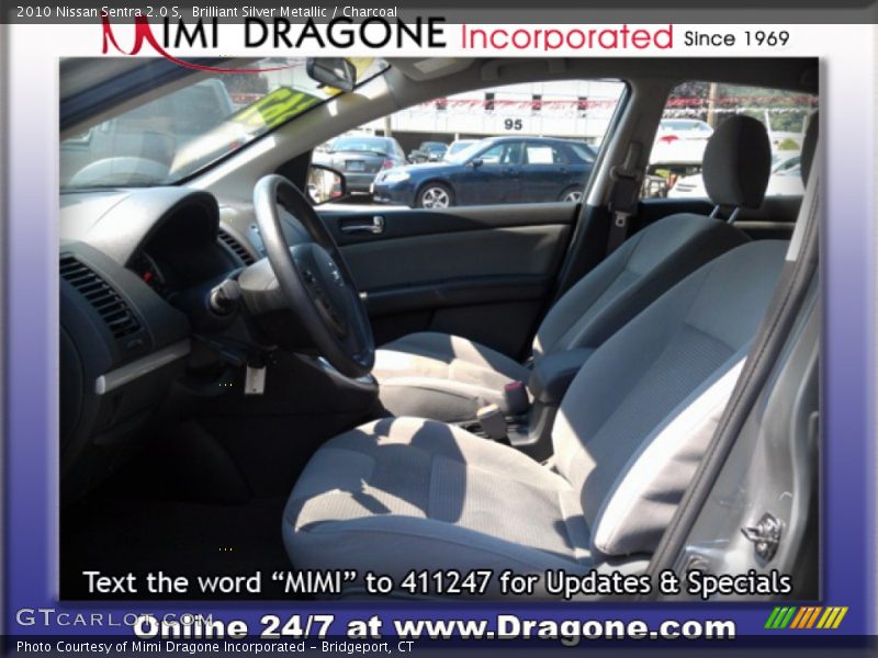 Brilliant Silver Metallic / Charcoal 2010 Nissan Sentra 2.0 S