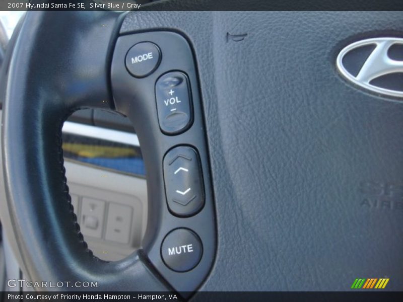 Silver Blue / Gray 2007 Hyundai Santa Fe SE