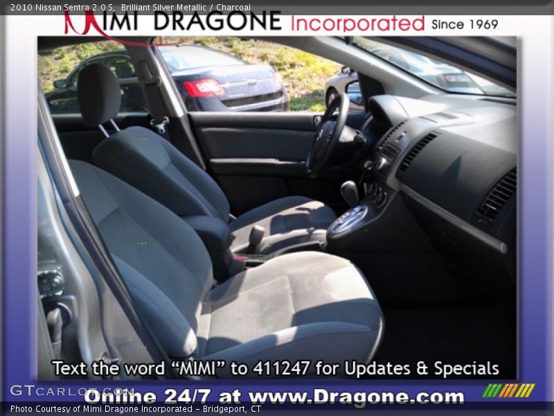 Brilliant Silver Metallic / Charcoal 2010 Nissan Sentra 2.0 S