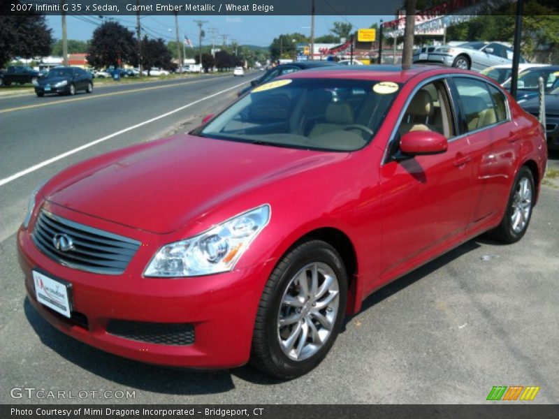Garnet Ember Metallic / Wheat Beige 2007 Infiniti G 35 x Sedan