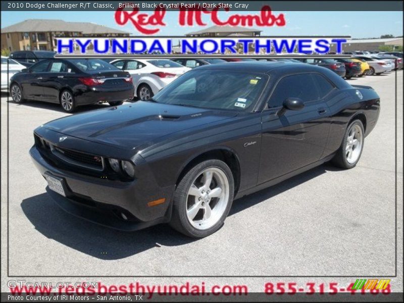 Brilliant Black Crystal Pearl / Dark Slate Gray 2010 Dodge Challenger R/T Classic