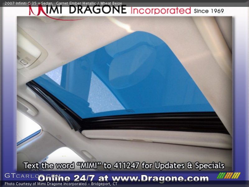Garnet Ember Metallic / Wheat Beige 2007 Infiniti G 35 x Sedan