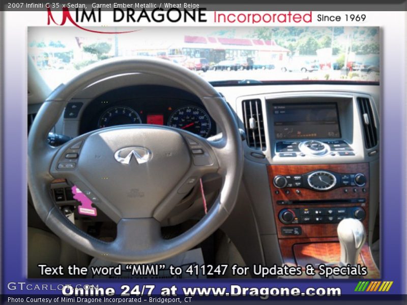 Garnet Ember Metallic / Wheat Beige 2007 Infiniti G 35 x Sedan