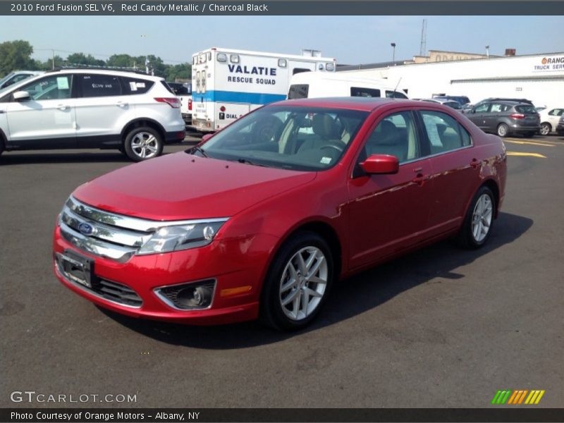 Red Candy Metallic / Charcoal Black 2010 Ford Fusion SEL V6