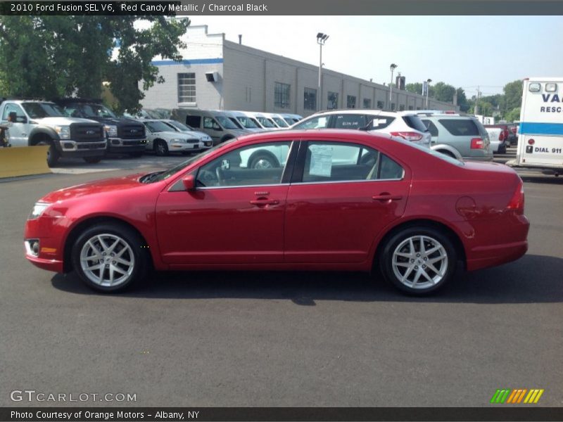 Red Candy Metallic / Charcoal Black 2010 Ford Fusion SEL V6
