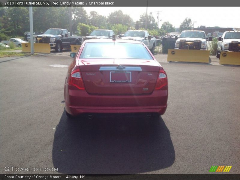 Red Candy Metallic / Charcoal Black 2010 Ford Fusion SEL V6
