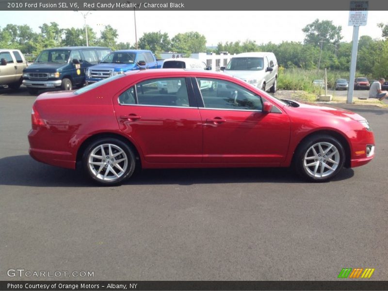 Red Candy Metallic / Charcoal Black 2010 Ford Fusion SEL V6