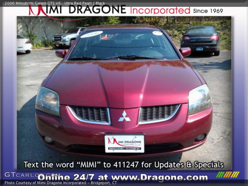 Ultra Red Pearl / Black 2006 Mitsubishi Galant GTS V6