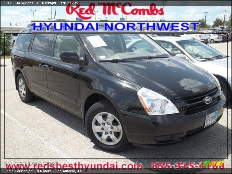 Midnight Black / Gray 2010 Kia Sedona LX