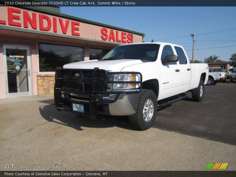 Summit White / Ebony 2010 Chevrolet Silverado 3500HD LT Crew Cab 4x4