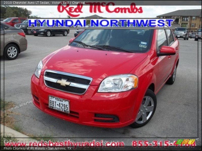 Victory Red / Charcoal 2010 Chevrolet Aveo LT Sedan