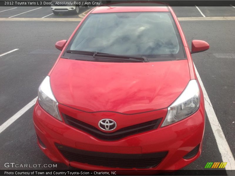 Absolutely Red / Ash Gray 2012 Toyota Yaris L 3 Door