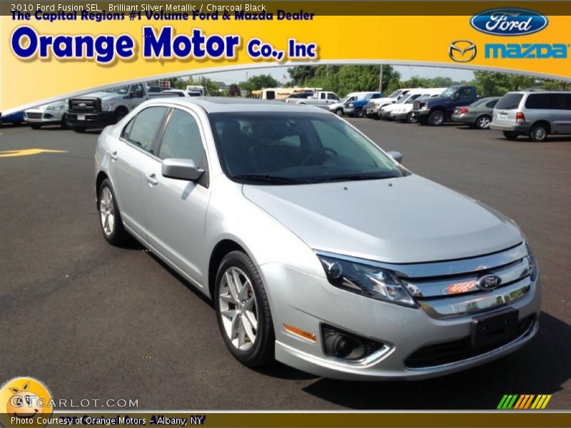 Brilliant Silver Metallic / Charcoal Black 2010 Ford Fusion SEL