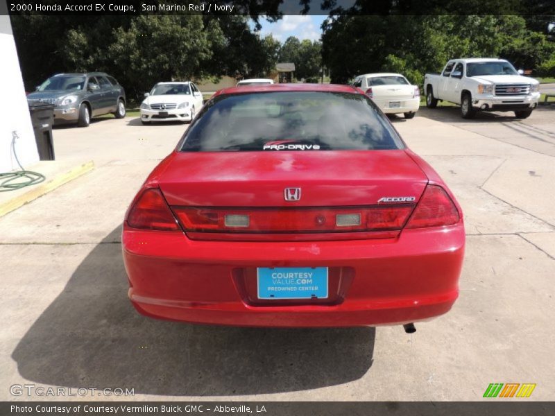 San Marino Red / Ivory 2000 Honda Accord EX Coupe