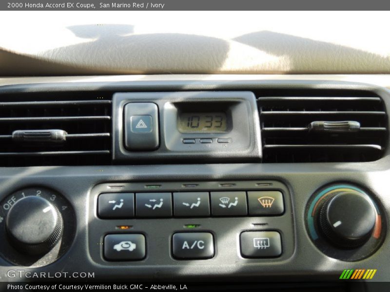 Controls of 2000 Accord EX Coupe