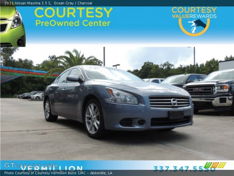 Ocean Gray / Charcoal 2011 Nissan Maxima 3.5 S
