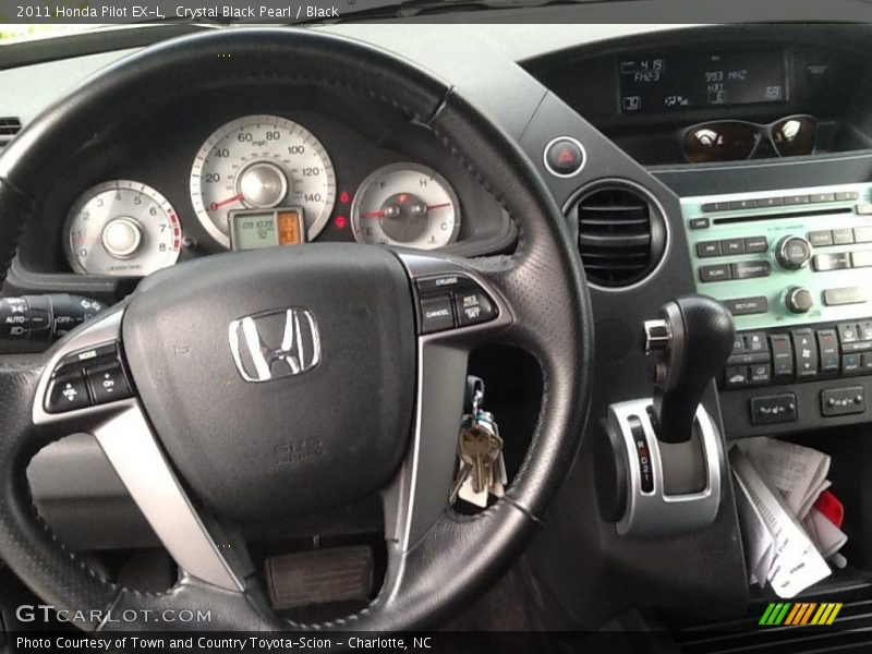 Crystal Black Pearl / Black 2011 Honda Pilot EX-L