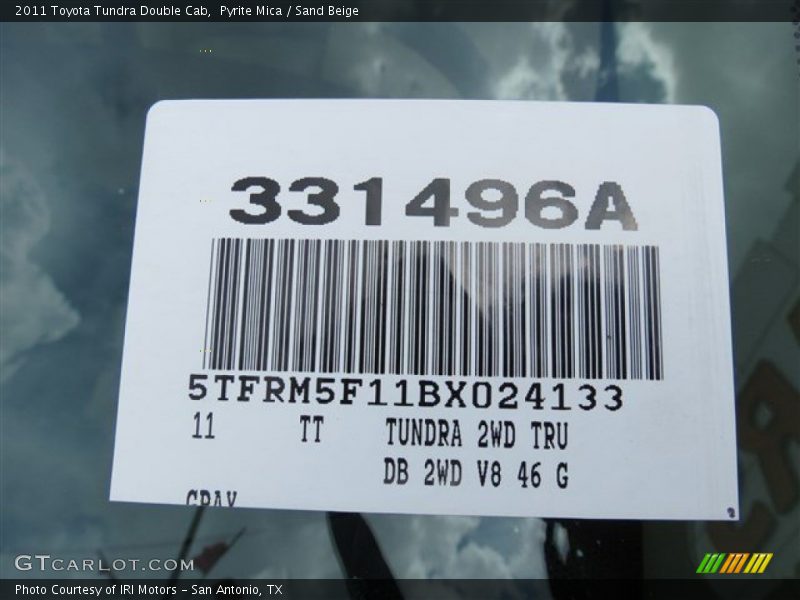 Pyrite Mica / Sand Beige 2011 Toyota Tundra Double Cab