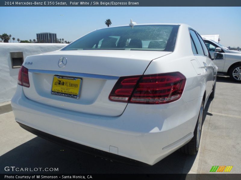 Polar White / Silk Beige/Espresso Brown 2014 Mercedes-Benz E 350 Sedan
