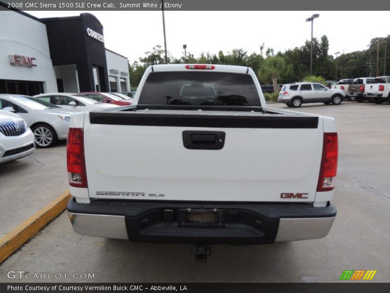 Summit White / Ebony 2008 GMC Sierra 1500 SLE Crew Cab