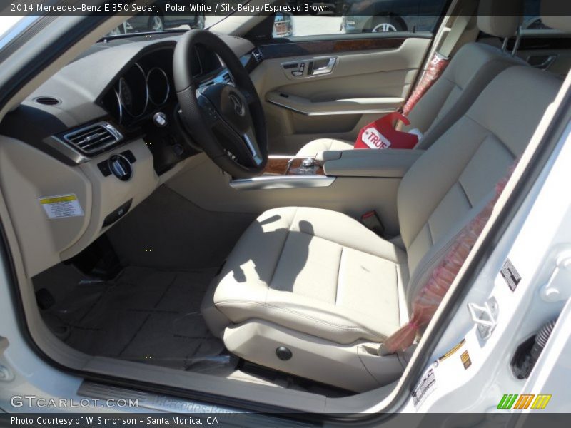 Polar White / Silk Beige/Espresso Brown 2014 Mercedes-Benz E 350 Sedan