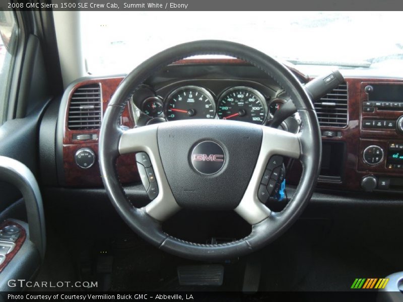 Summit White / Ebony 2008 GMC Sierra 1500 SLE Crew Cab