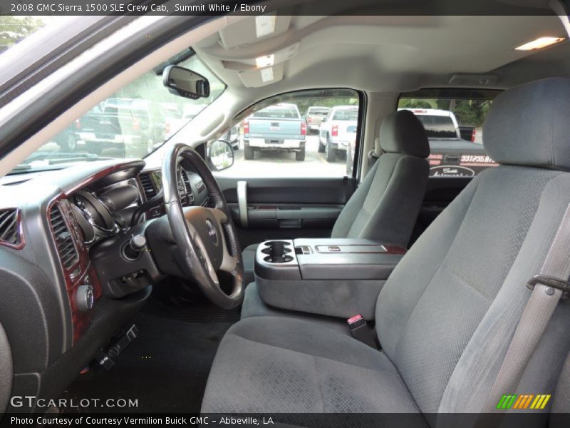 Summit White / Ebony 2008 GMC Sierra 1500 SLE Crew Cab