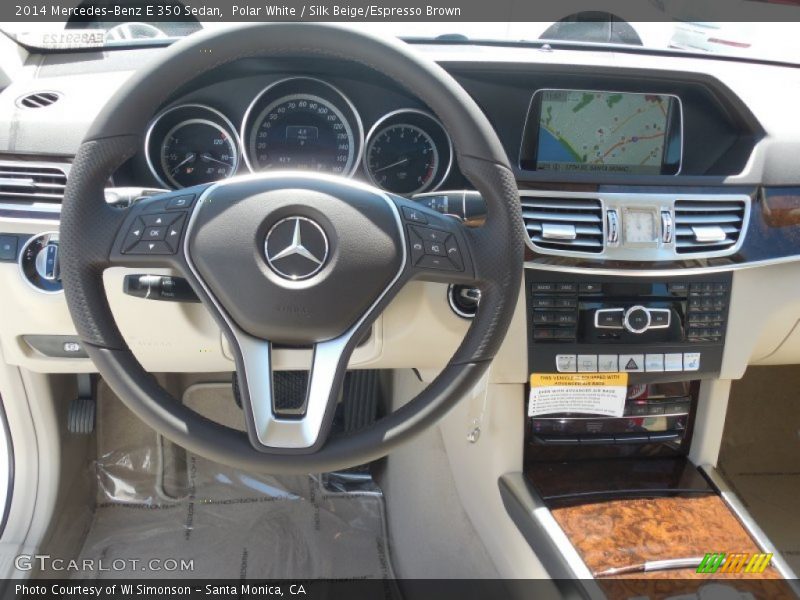 Polar White / Silk Beige/Espresso Brown 2014 Mercedes-Benz E 350 Sedan
