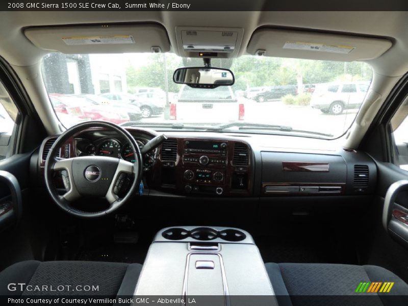 Summit White / Ebony 2008 GMC Sierra 1500 SLE Crew Cab