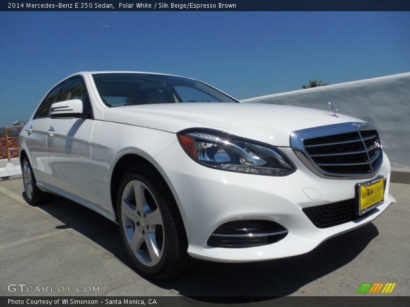 Polar White / Silk Beige/Espresso Brown 2014 Mercedes-Benz E 350 Sedan