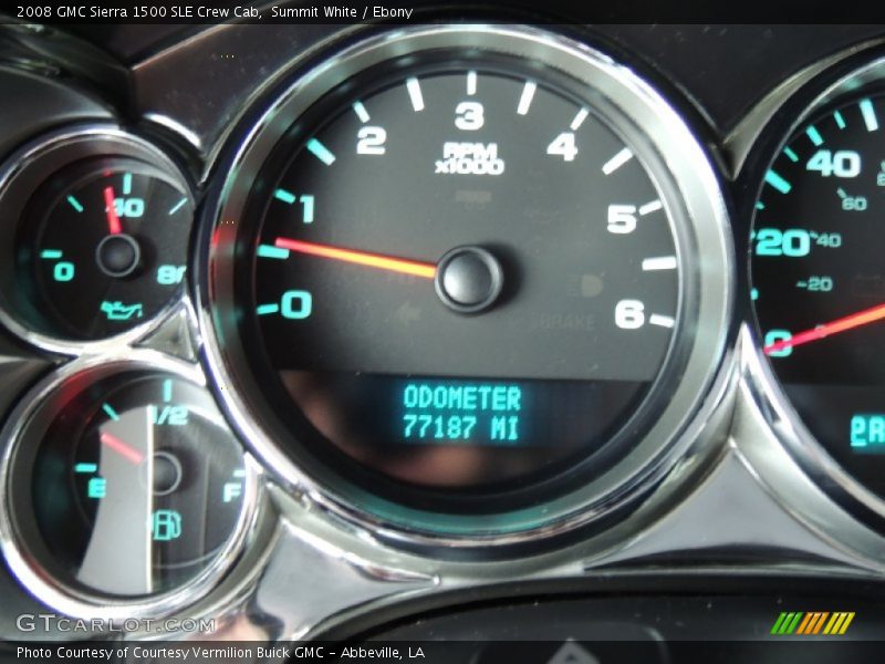 Summit White / Ebony 2008 GMC Sierra 1500 SLE Crew Cab