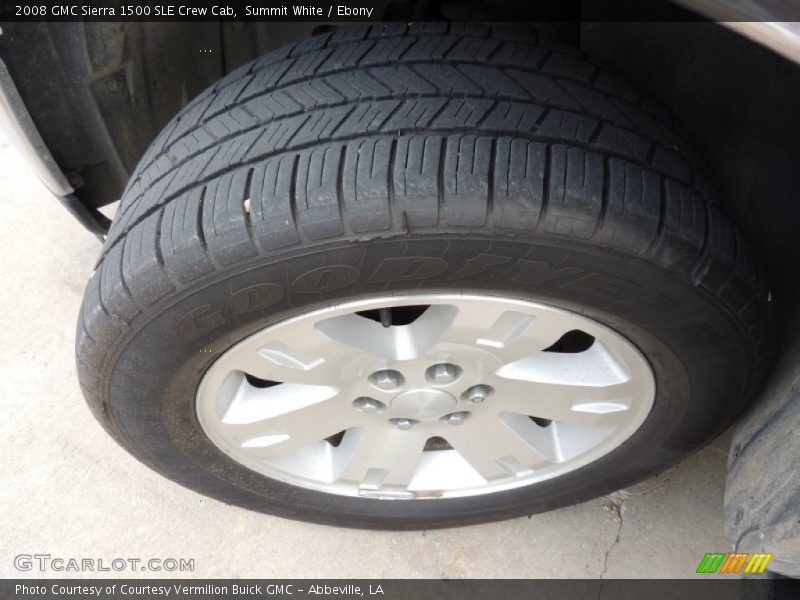 Summit White / Ebony 2008 GMC Sierra 1500 SLE Crew Cab