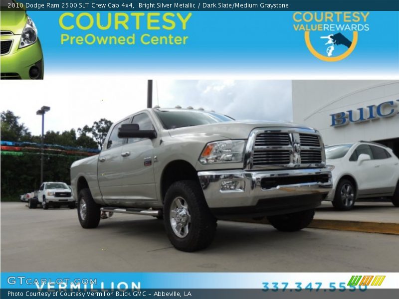 Bright Silver Metallic / Dark Slate/Medium Graystone 2010 Dodge Ram 2500 SLT Crew Cab 4x4
