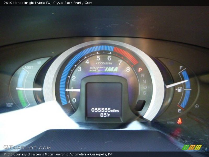 Crystal Black Pearl / Gray 2010 Honda Insight Hybrid EX