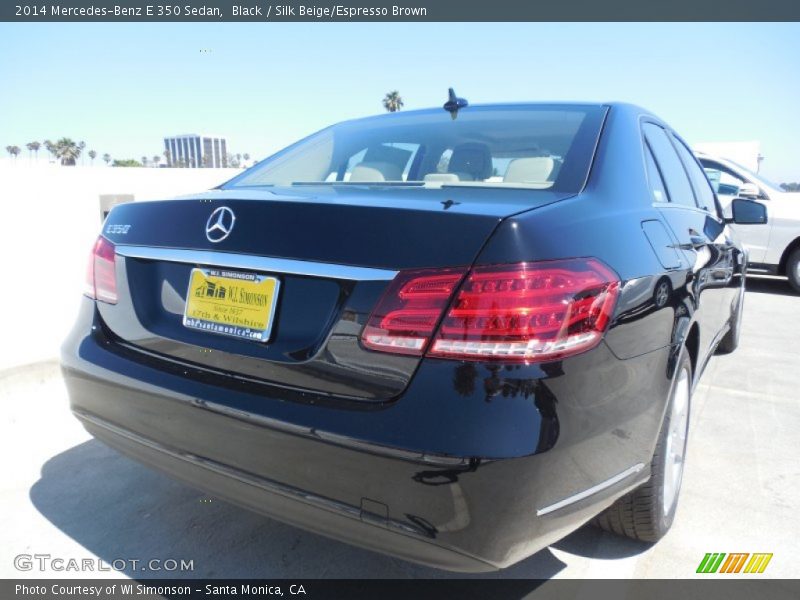 Black / Silk Beige/Espresso Brown 2014 Mercedes-Benz E 350 Sedan