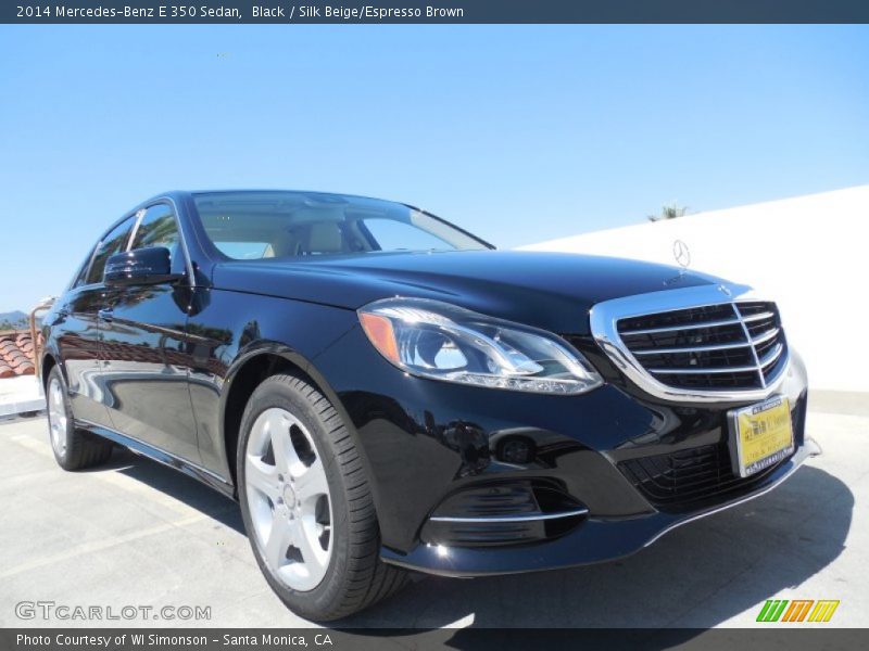 Black / Silk Beige/Espresso Brown 2014 Mercedes-Benz E 350 Sedan