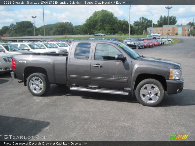 Taupe Gray Metallic / Ebony 2011 Chevrolet Silverado 1500 LTZ Extended Cab 4x4