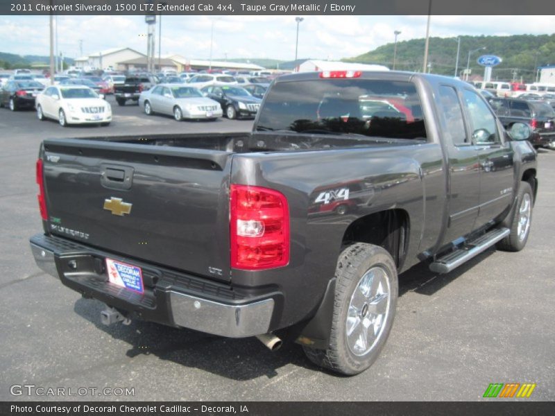 Taupe Gray Metallic / Ebony 2011 Chevrolet Silverado 1500 LTZ Extended Cab 4x4