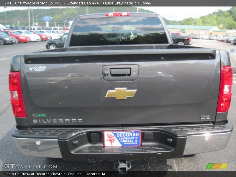 Taupe Gray Metallic / Ebony 2011 Chevrolet Silverado 1500 LTZ Extended Cab 4x4