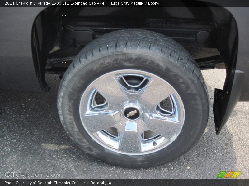 Taupe Gray Metallic / Ebony 2011 Chevrolet Silverado 1500 LTZ Extended Cab 4x4