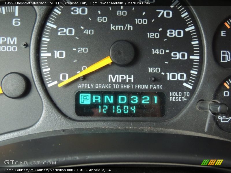 Light Pewter Metallic / Medium Gray 1999 Chevrolet Silverado 1500 LS Extended Cab