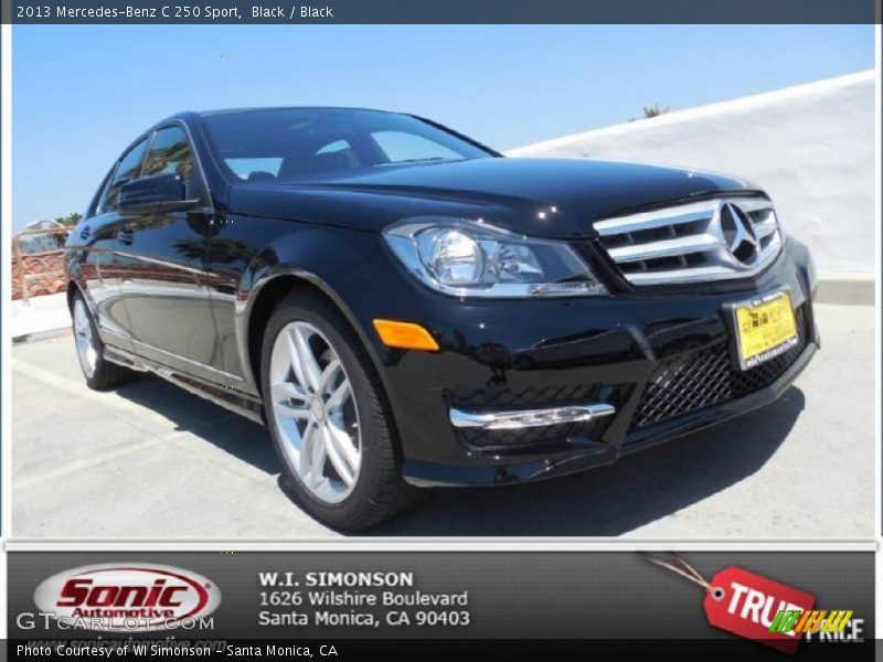Black / Black 2013 Mercedes-Benz C 250 Sport