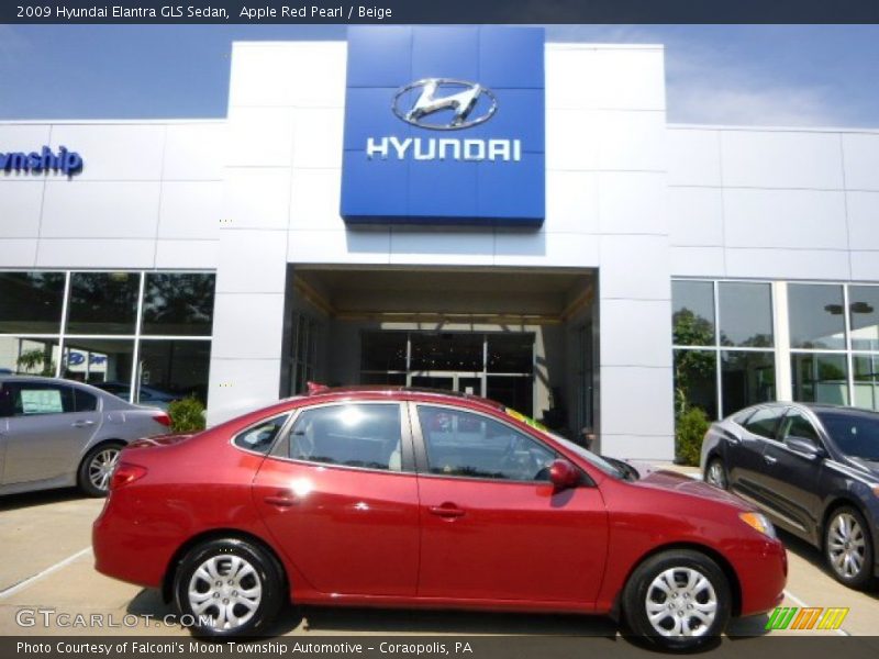 Apple Red Pearl / Beige 2009 Hyundai Elantra GLS Sedan